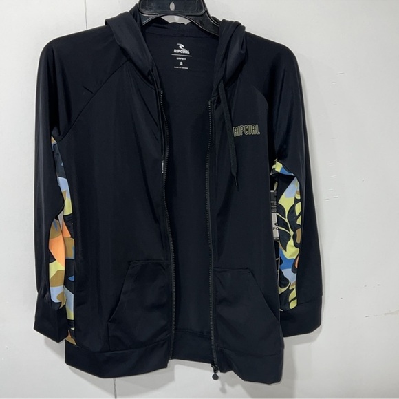 Rip Curl High Tide UV Zip Through Long Sleeve Rash Vest, SMALL - Picture 3 of 13
